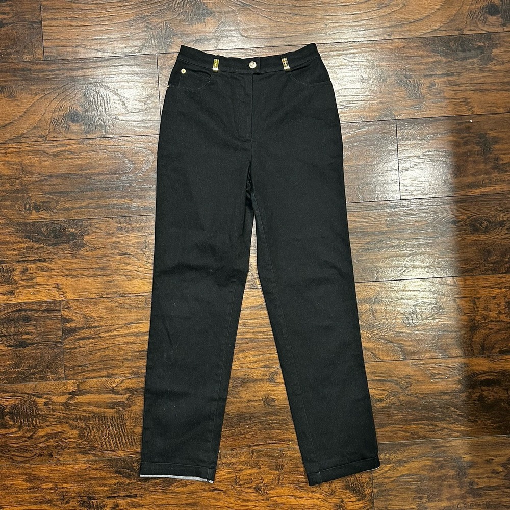 St. John Sport Pants Womens 4 Gray Straight Leg High rise Dress Pant Trouser